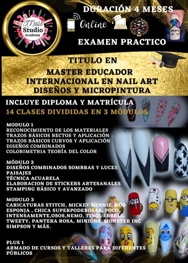 Xnails Studio Academy. Cursos de manicuria online capacitación profesional.