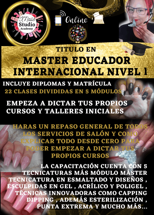 Xnails Studio Academy. Cursos de manicuria online capacitación profesional.